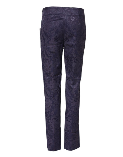 BENCIVENGA Purple Jacquard High Waisted Pants