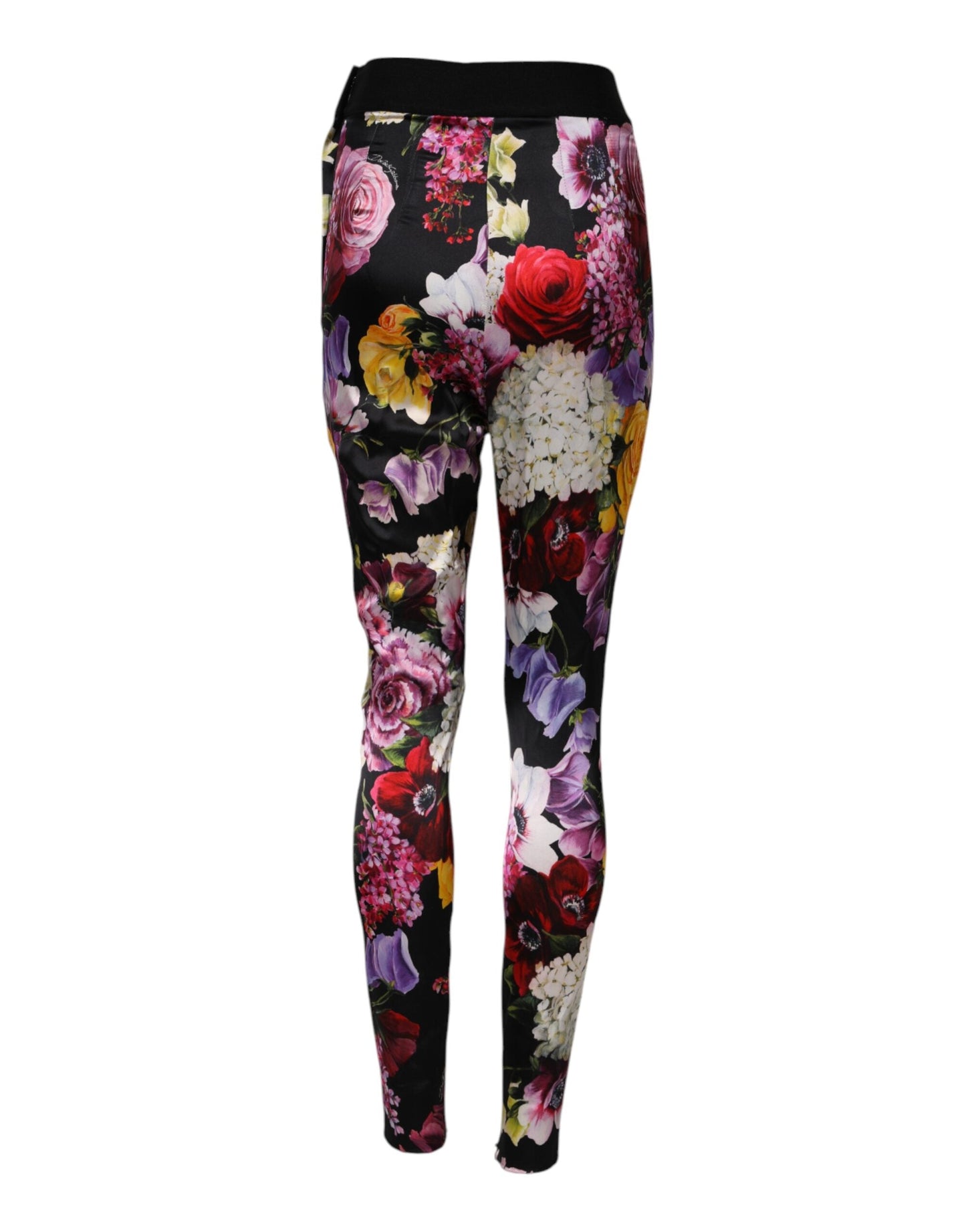 Dolce & Gabbana Multicolor Floral Legging Stretch Waist Pants