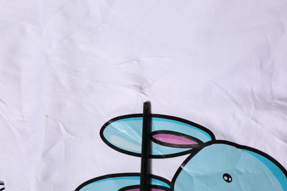 Dolce & Gabbana White Cotton Graphic Print Crew Neck T-shirt