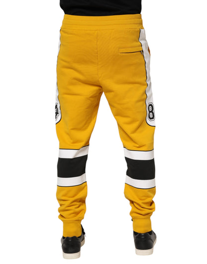 Dolce & Gabbana Yellow Cotton Jogger Skinny Sweatpants Pants
