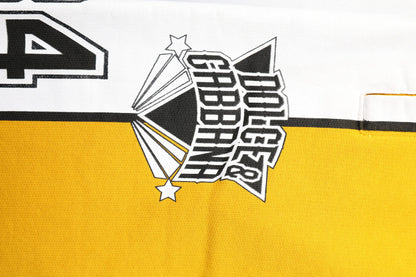 Dolce & Gabbana Yellow Cotton Printed Sweatpants Jogger Pants