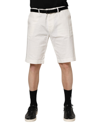 Dolce & Gabbana White Chinos Cotton Stretch Men Casual Shorts