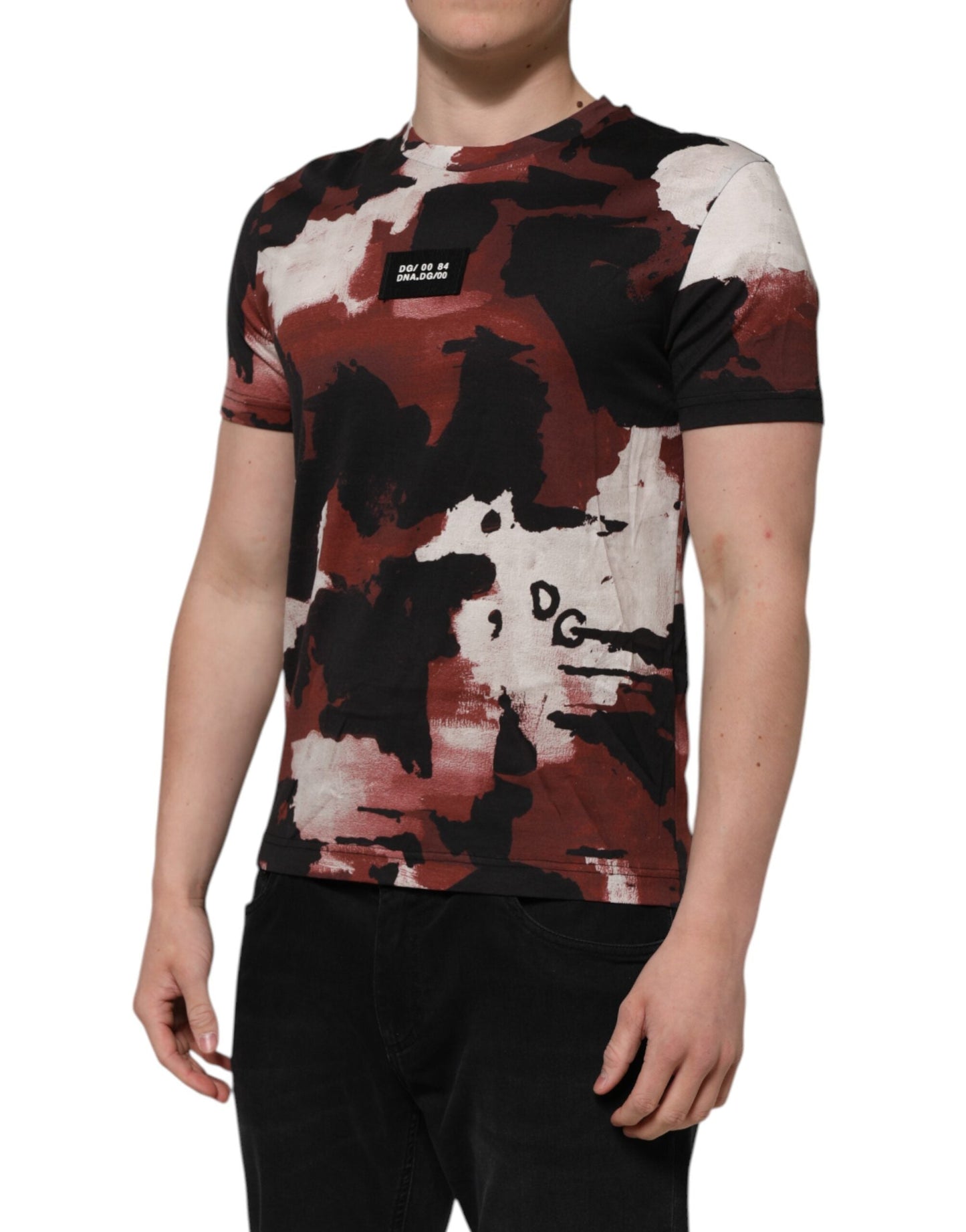 Dolce & Gabbana Multicolor Camouflage Men Crew Neck T-shirt