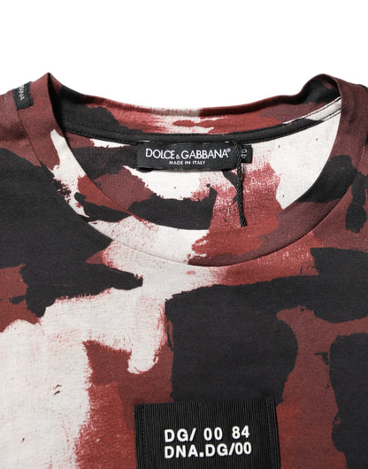 Dolce & Gabbana Multicolor Camouflage Men Crew Neck T-shirt
