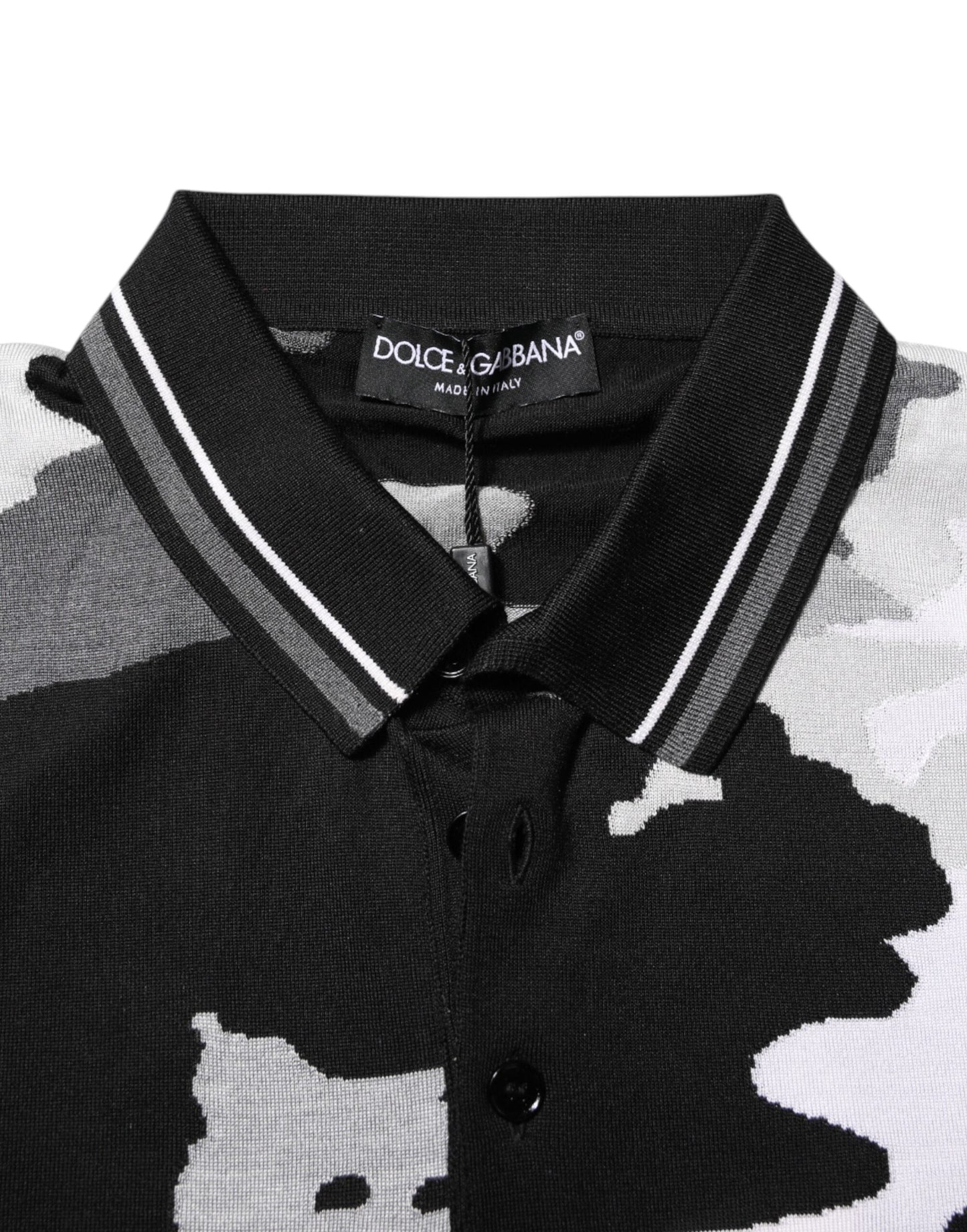 Dolce & Gabbana Multicolor Camouflage Collared Polo T-shirt