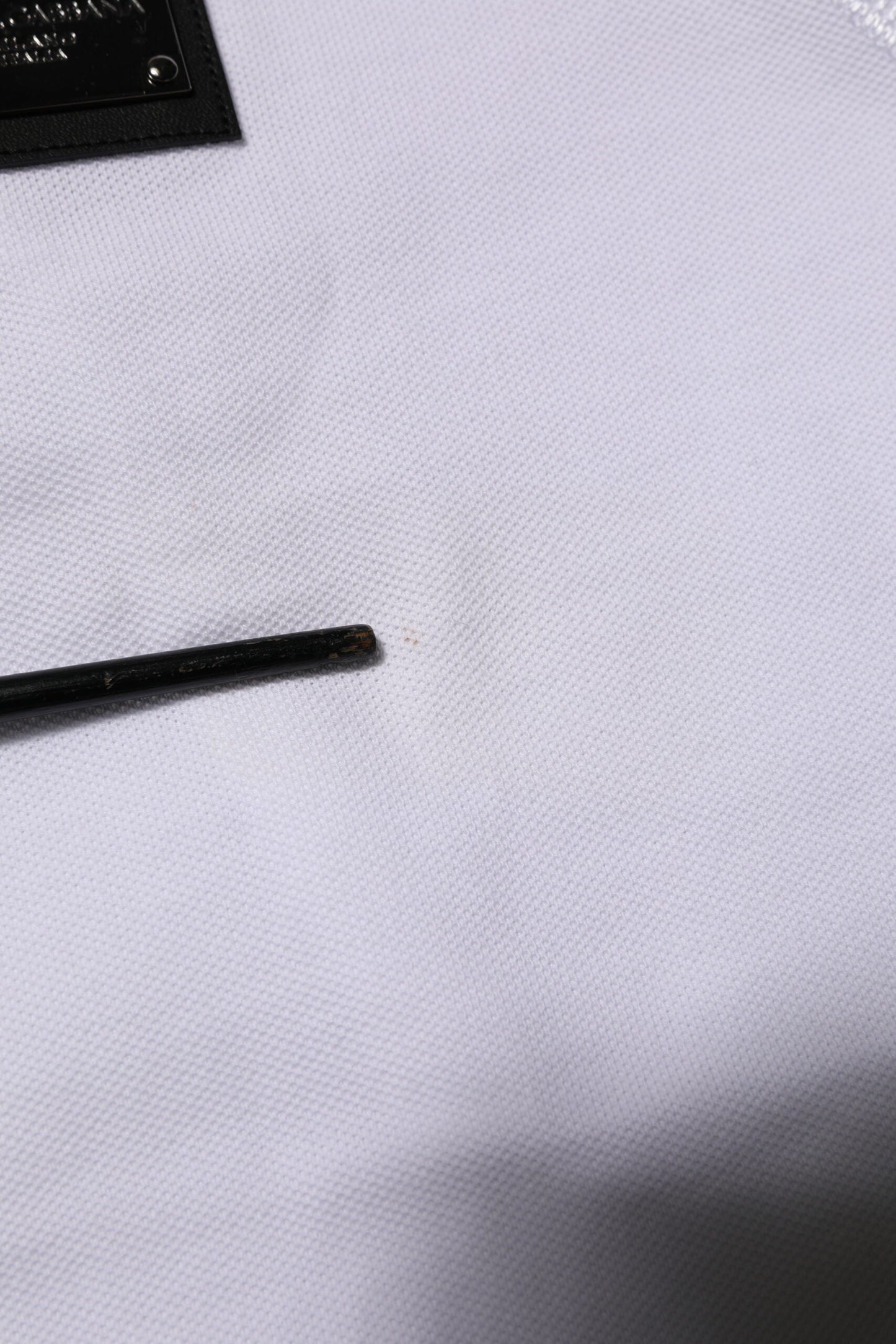 Dolce & Gabbana White Logo Short Sleeve Collared Polo T-shirt