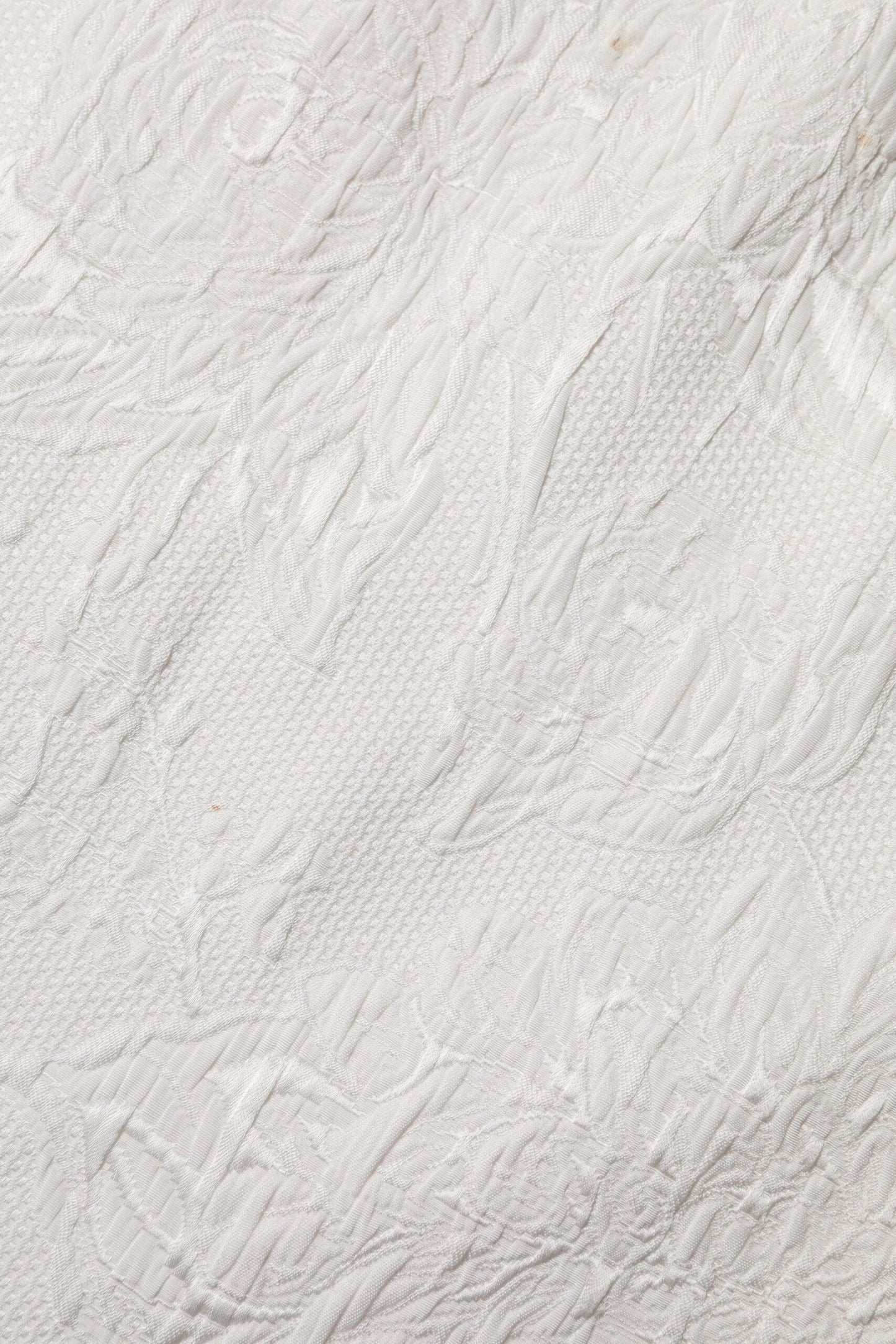 Dolce & Gabbana White Floral Brocade A-line High Waist Skirt