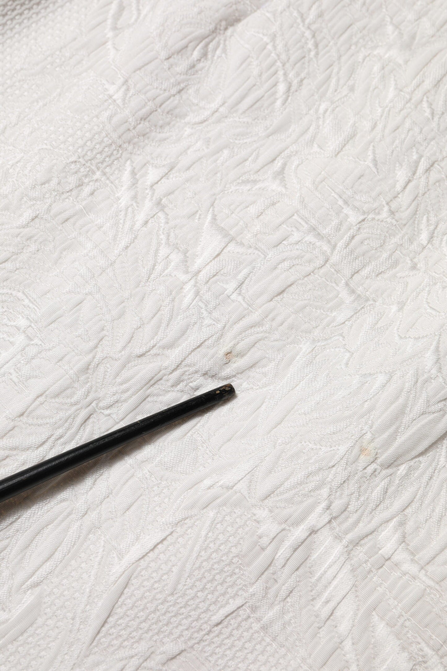 Dolce & Gabbana White Floral Brocade A-line High Waist Skirt