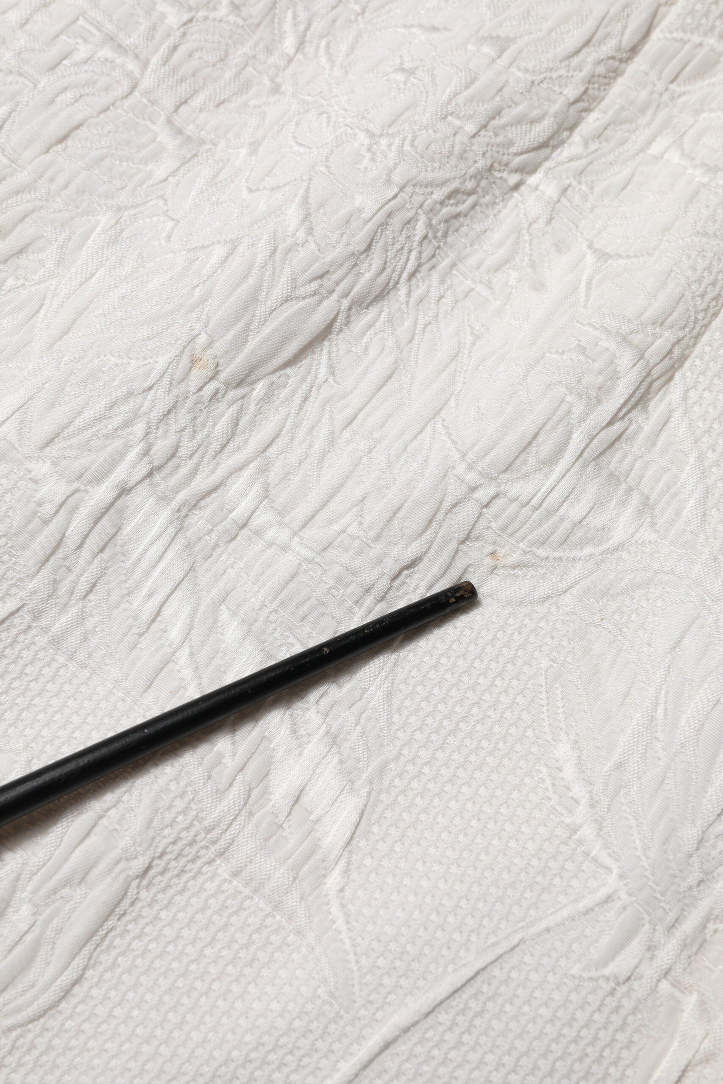 Dolce & Gabbana White Floral Brocade A-line High Waist Skirt