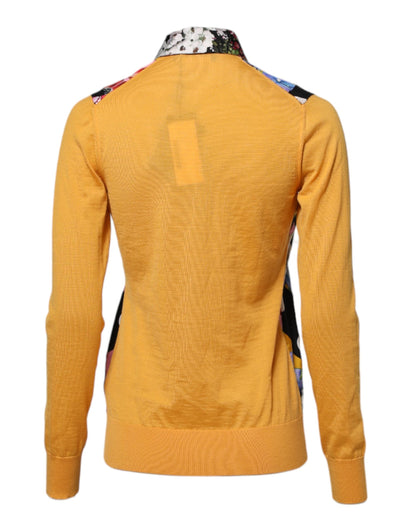 Dolce & Gabbana Multicolor Floral Long Sleeves Polo Top