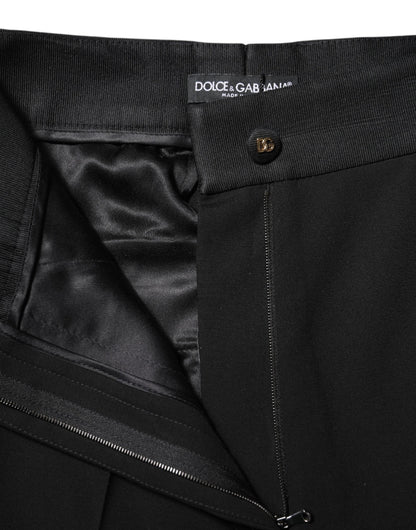 Dolce & Gabbana Black Wool High Waist Skinny Pants