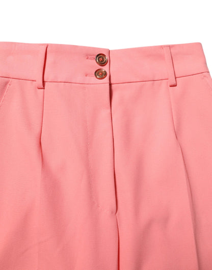 Dolce & Gabbana Pink High Waist Tapered Dress Pants