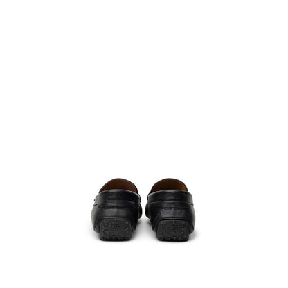Bally Black Leather Moccassin