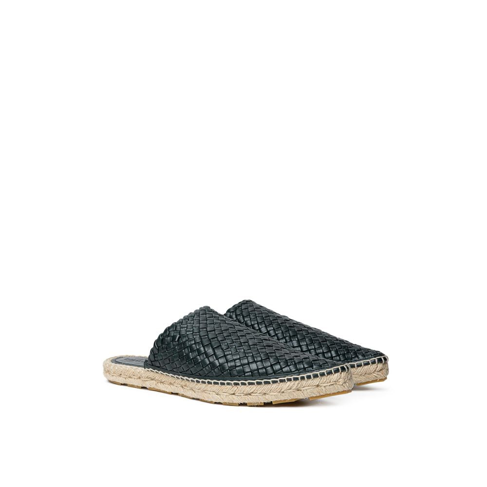 Bottega Veneta Green Leather Espadrille