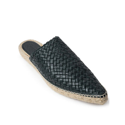 Bottega Veneta Green Leather Espadrille