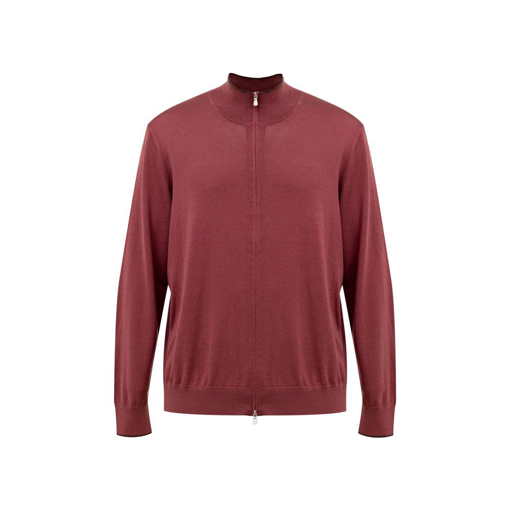 Gran Sasso Red Silk T-Shirt