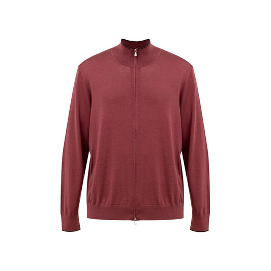 Gran Sasso Red Silk T-Shirt
