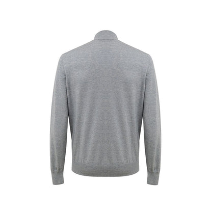 Gran Sasso Gray Cotton Cardigan