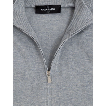 Gran Sasso Gray Cotton Cardigan