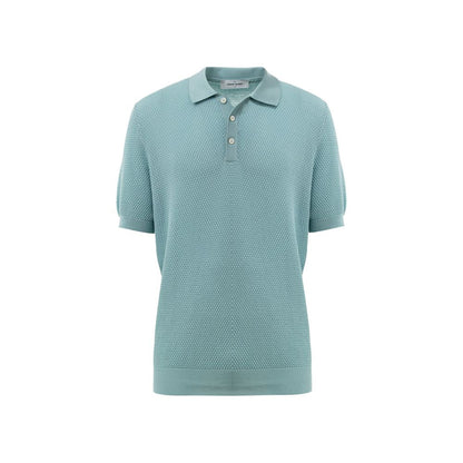 Gran Sasso Blue Cotton Polo Shirt