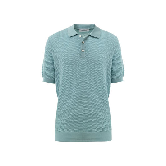 Gran Sasso Blue Cotton Polo Shirt