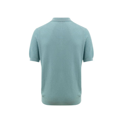 Gran Sasso Blue Cotton Polo Shirt
