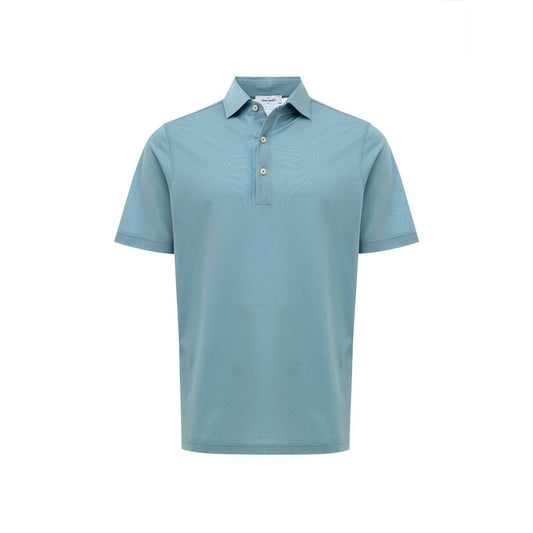 Gran Sasso Blue Cotton Polo Shirt