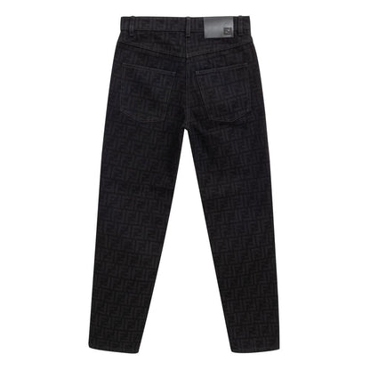Fendi Black Cotton Jeans Denim