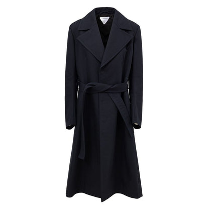 Bottega Veneta Blue Cotton Trench Coat