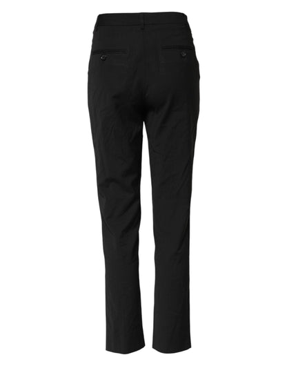 Dolce & Gabbana Black STAFF High Waist Tapered Pants