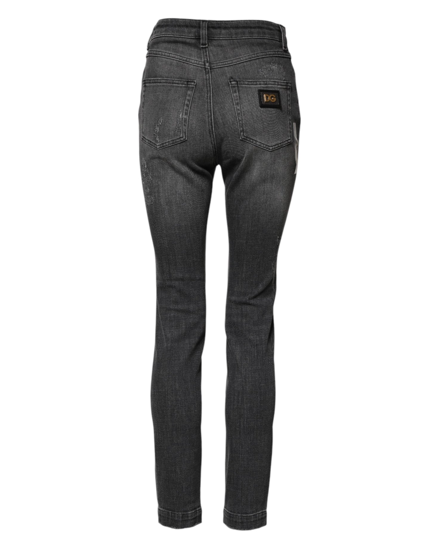 Dolce & Gabbana Dark Gray AUDREY Cotton Skinny Denim Jeans