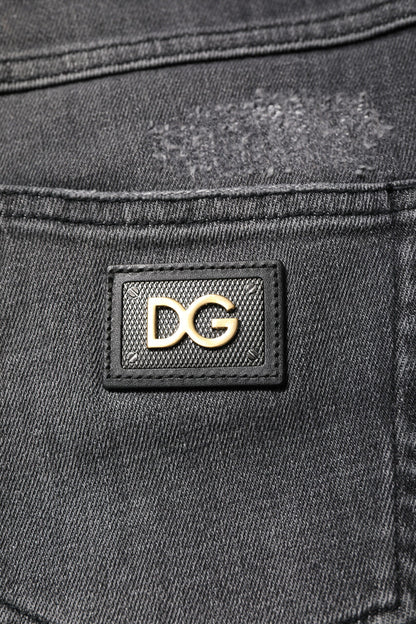 Dolce & Gabbana Dark Gray AUDREY Cotton Skinny Denim Jeans