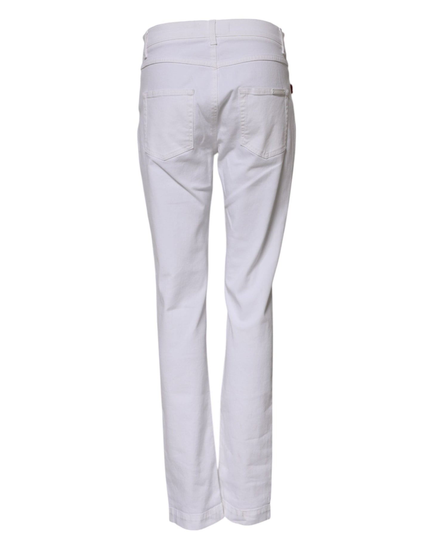 Dolce & Gabbana White Floral Embroidery GIRLY Denim Jeans