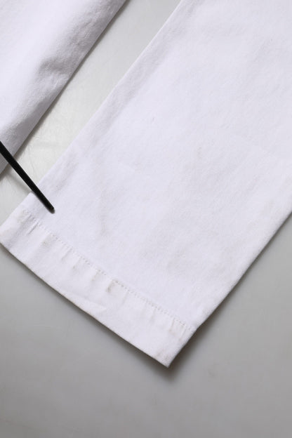 Dolce & Gabbana White Floral Embroidery GIRLY Denim Jeans