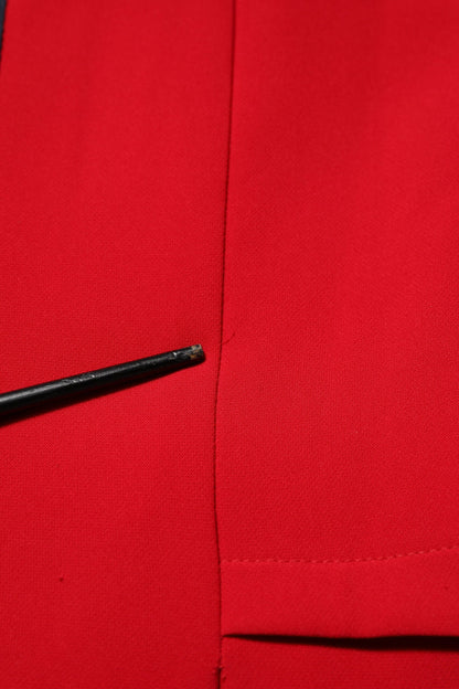 Armani Exchange Red Above Knee Long Sleeves Sheath Dress