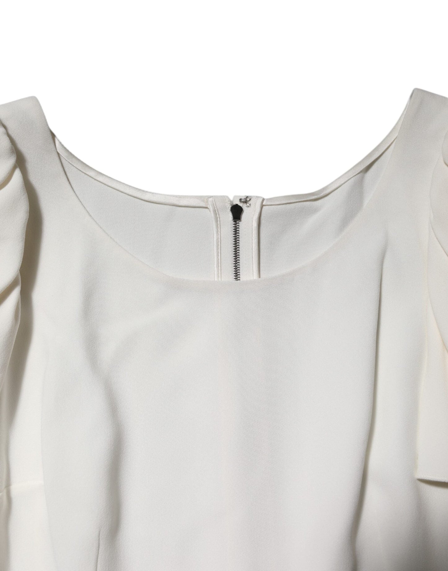 Dolce & Gabbana White Round Neck Short Sleeves Blouse Top