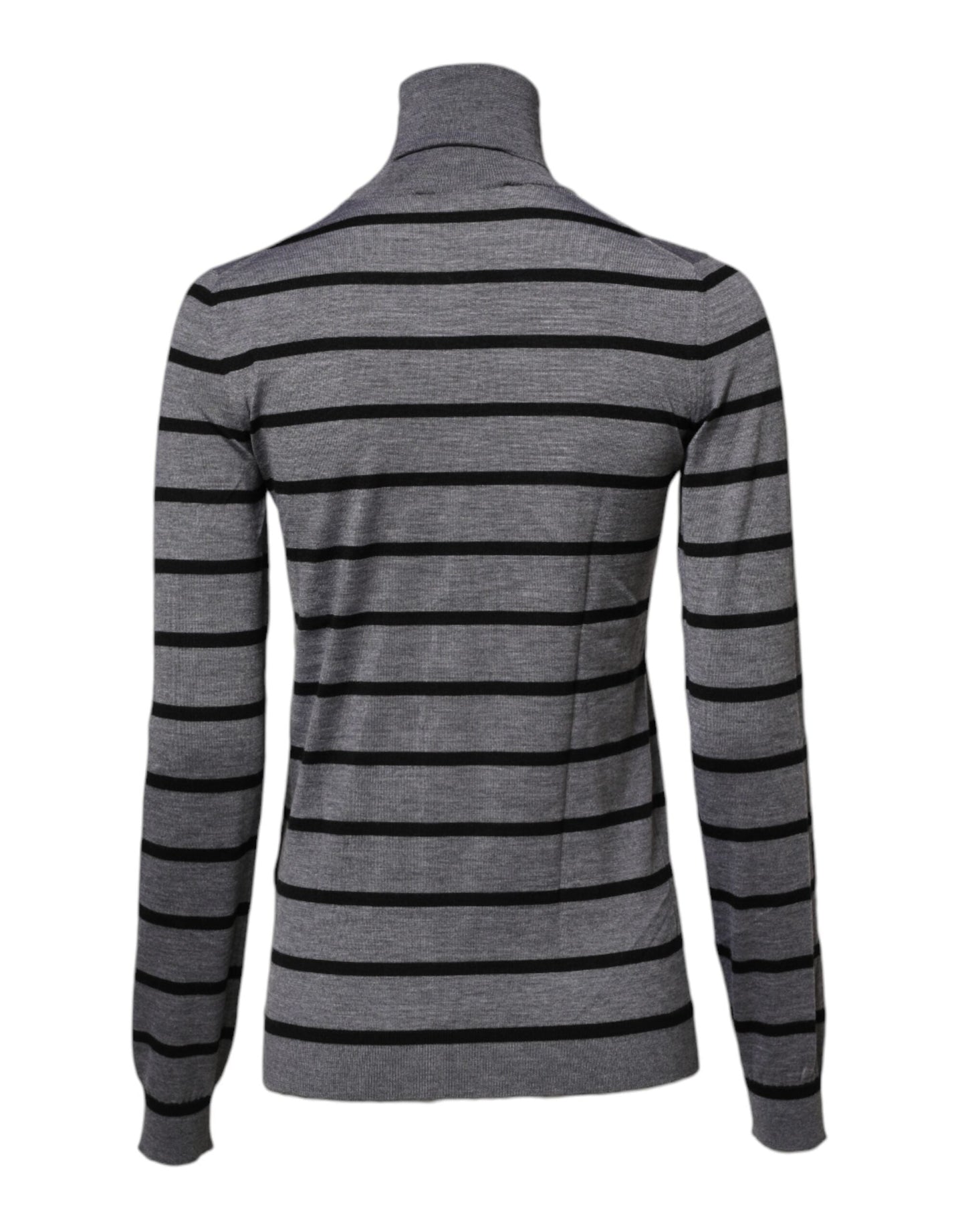 Dolce & Gabbana Gray Floral Embroidery Pullover Sweater