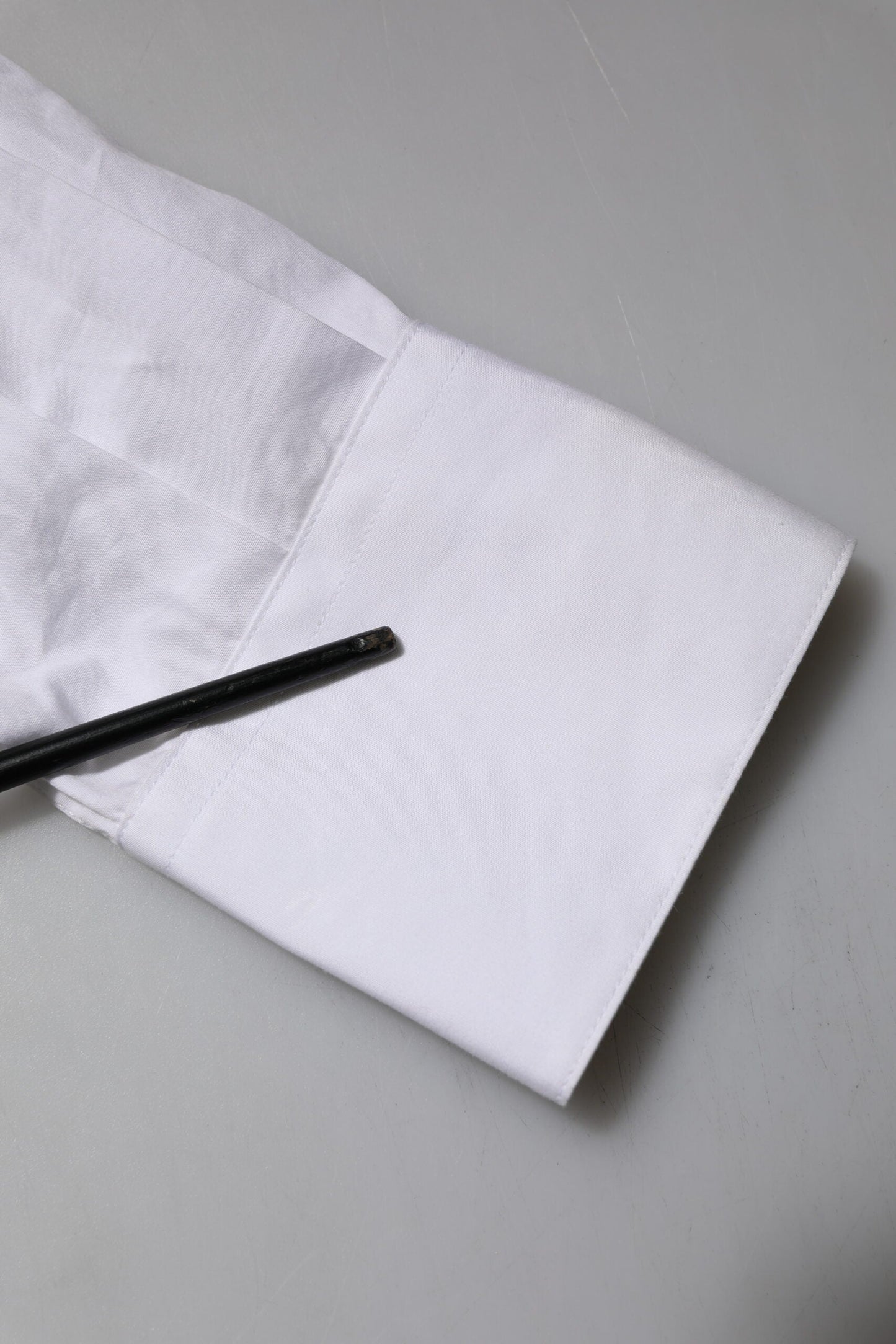 Dolce & Gabbana White Crystal Embellished Collared Shirt Top