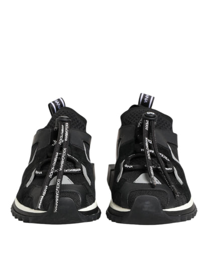 Dolce & Gabbana Black White Logo Sorrento Sneakers Shoes