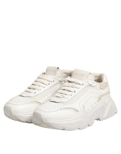 Dolce & Gabbana White DAYMASTER Calf Leather Sneakers Shoes
