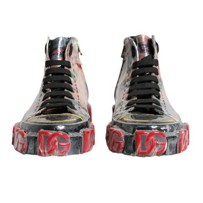 Dolce & Gabbana Multicolor Camouflage High Top Sneakers Shoes