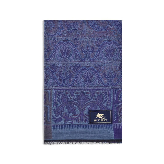 Etro jacquard wool and silk Scarf