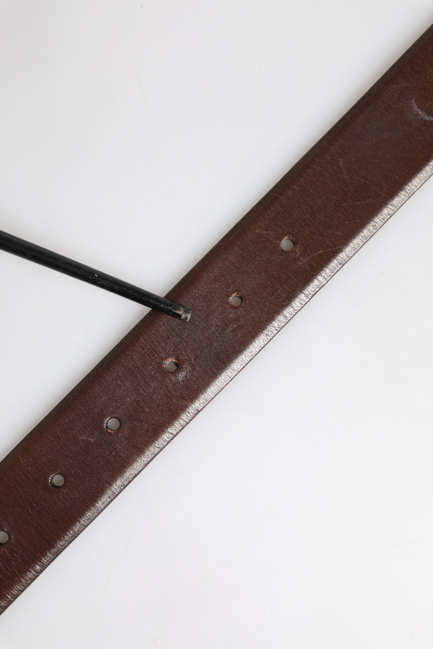 Dolce & Gabbana Brown Classic Gold Metal Logo Buckle Men Belt