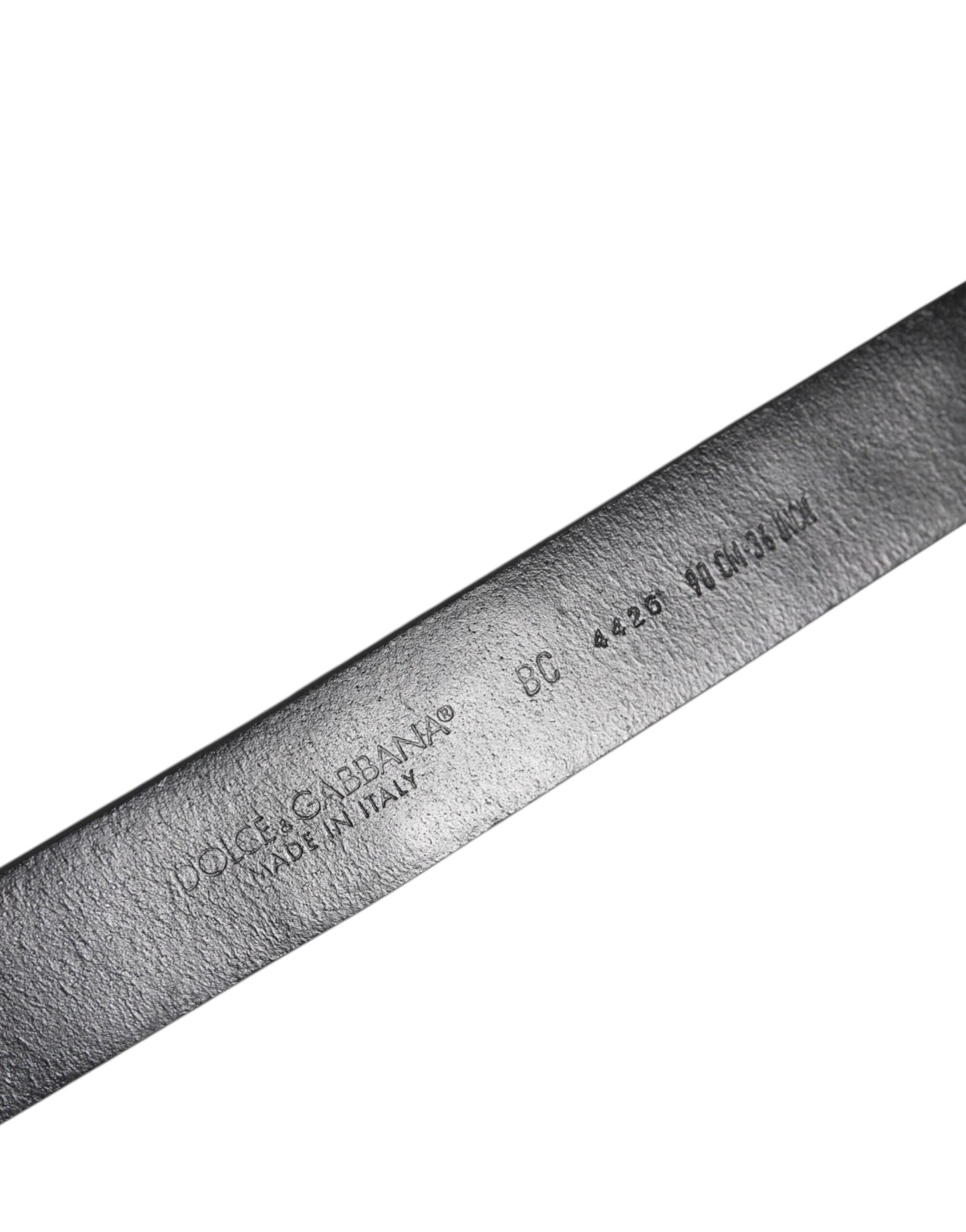 Dolce & Gabbana Black Studded Leather Metal Logo Buckle Belt