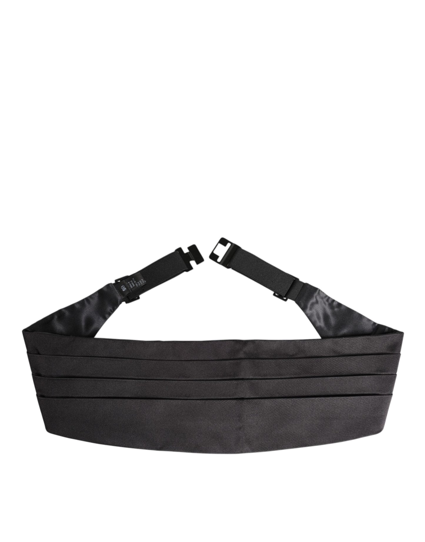 Dolce & Gabbana Black Men 100% Silk Belt Wide Waist Cummerbund