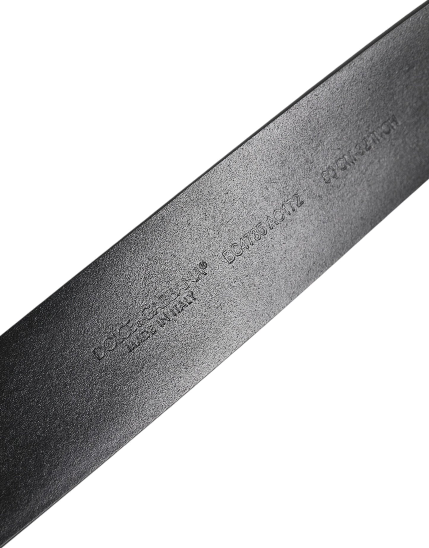 Dolce & Gabbana Black Leather Studded DG Metal Buckle Belt