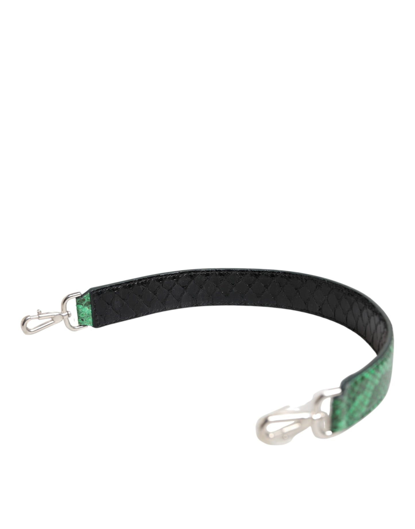 Dolce & Gabbana Black Green Exotic Leather Bag Shoulder Strap