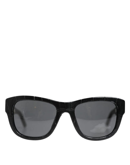 Dolce & Gabbana Black Leather Frame DG4177 Tinted Lens Sunglasses