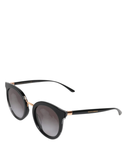 Dolce & Gabbana Black Transparent Trim Round DG4371-F Eyewear Sunglasses