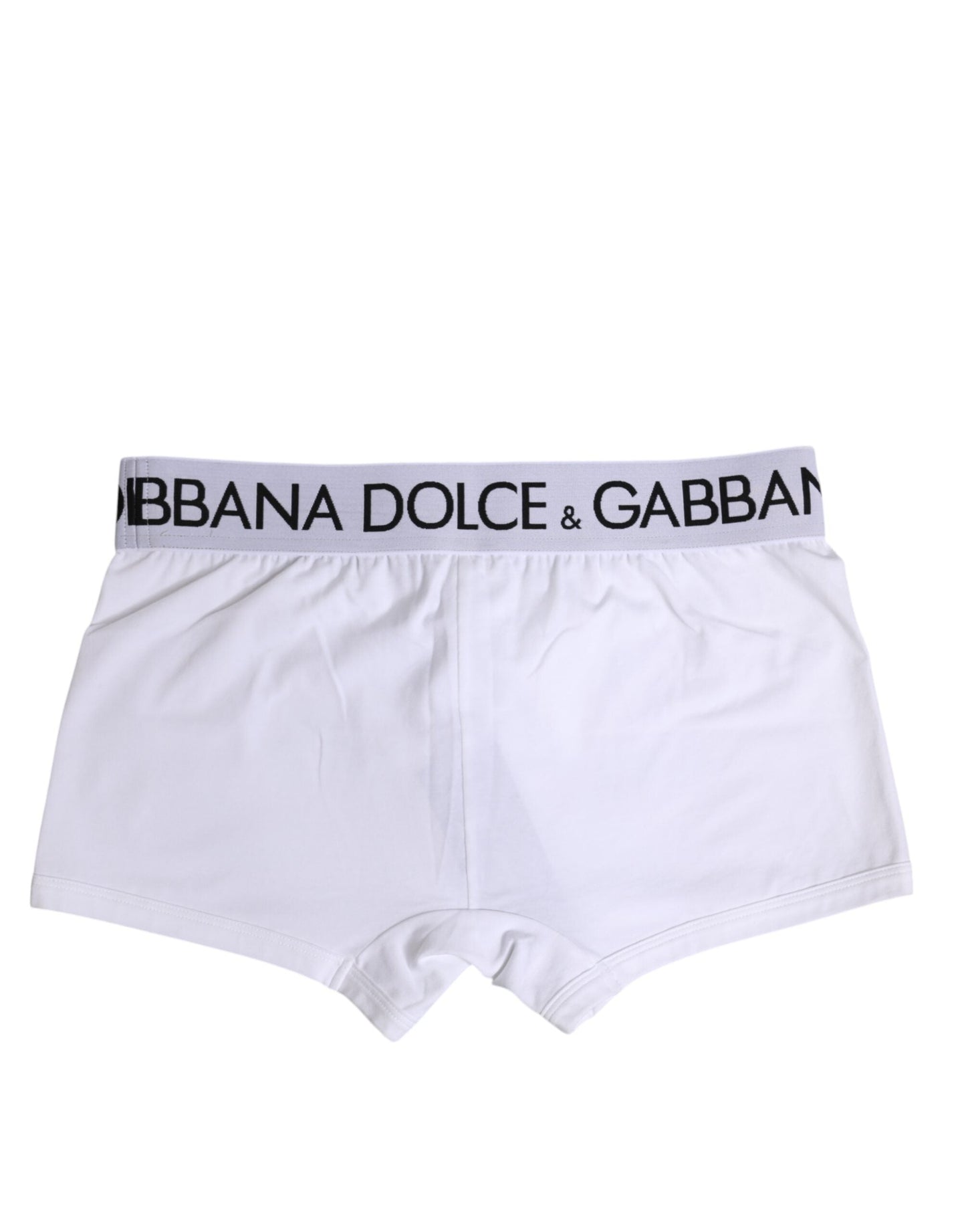 Dolce & Gabbana White Cotton Stretch Regular Boxer Underwear